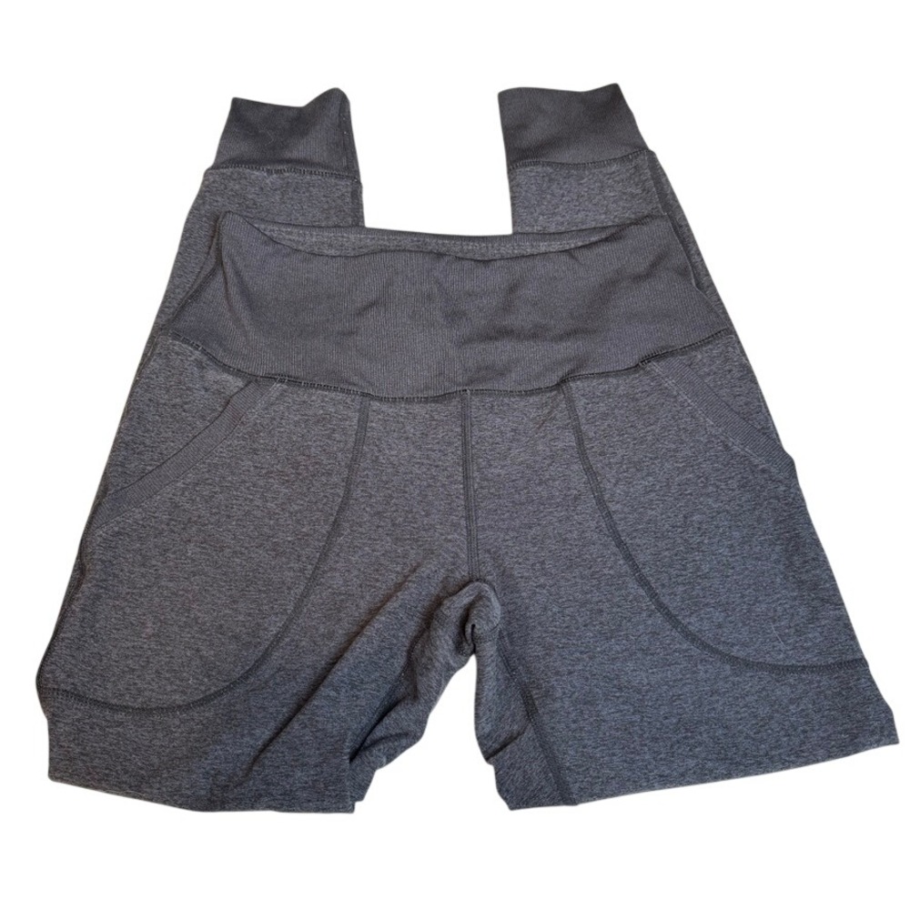 Zella High‎ Waist Jogger Leggings S Pockets Charcoal Grey Heathered Workout Gym